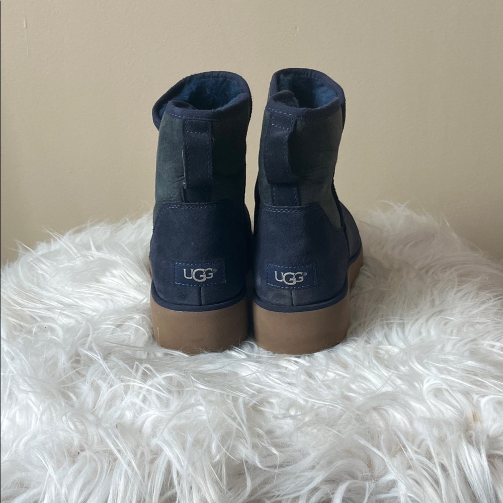 UGG Women Classic Mini II Navy Ankle Booties - Picture 3 of 9